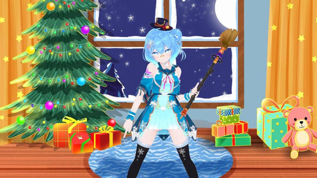 VTuber Background with avatar- Christmas1