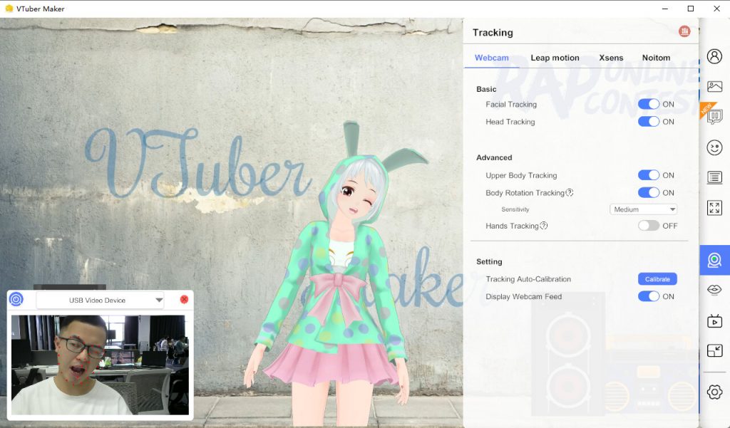 vtuber facial tracking