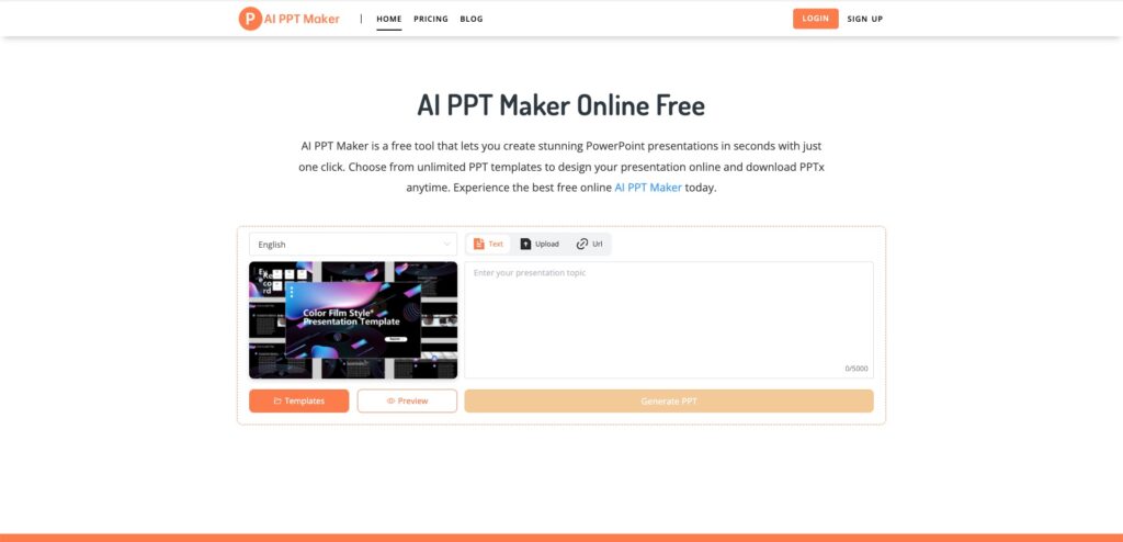 Step 1: Visit the Website - AIPPTMaker.ai