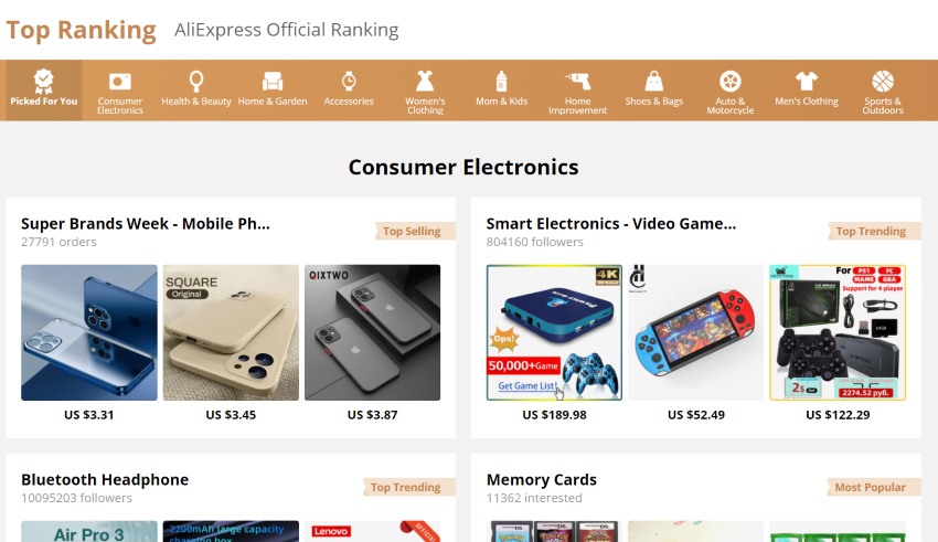 AliExpress-Top-Ranking