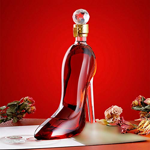 High Heel Shape Glass Wine Bottle - AmzChart