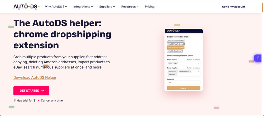 autods chrome dropshipping extension
