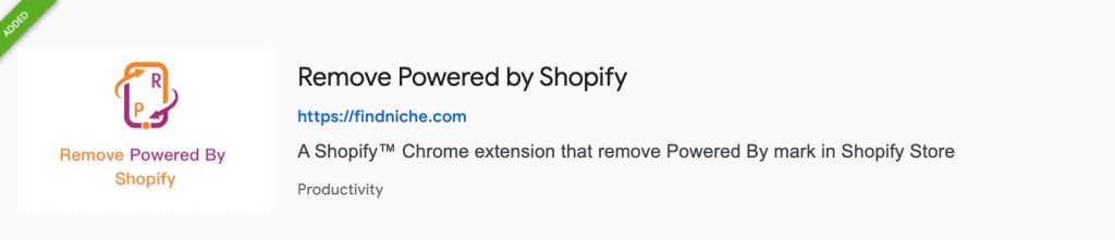 Install 'Remove Powered by Shopify' Chrome plugin