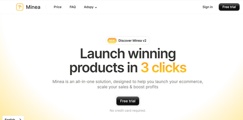 minea product research tool