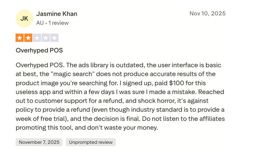 minea negative review