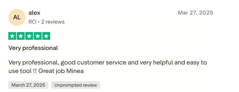 minea positive review