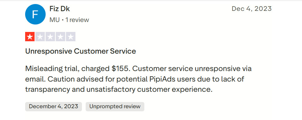 pipiads customer service review