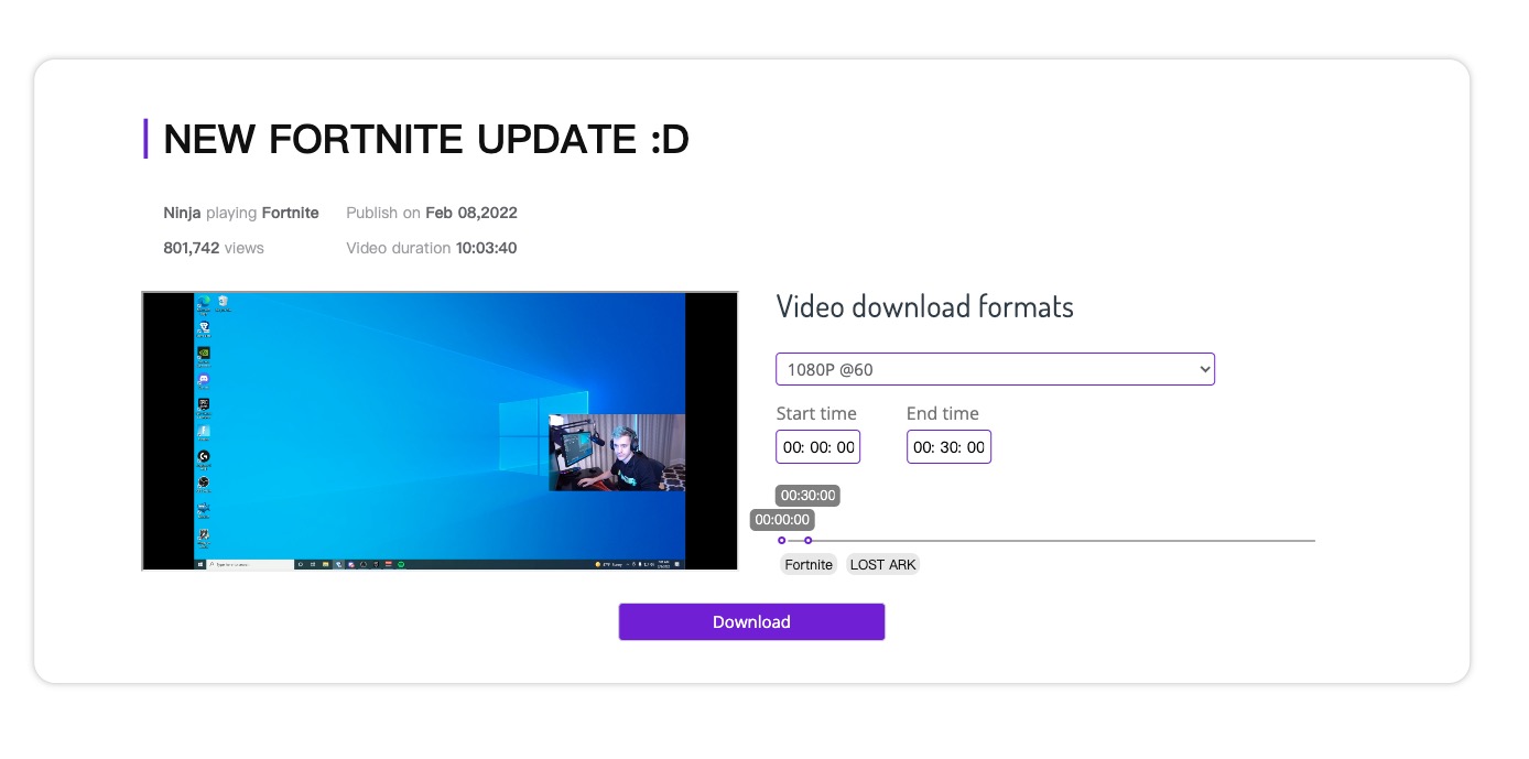 How to download VOD videos by Twitch clip downloader extension?