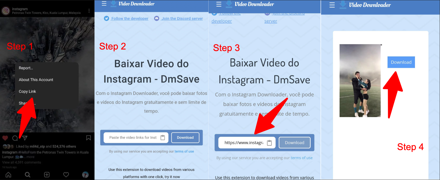 Baixar vídeos da Instagram no Android