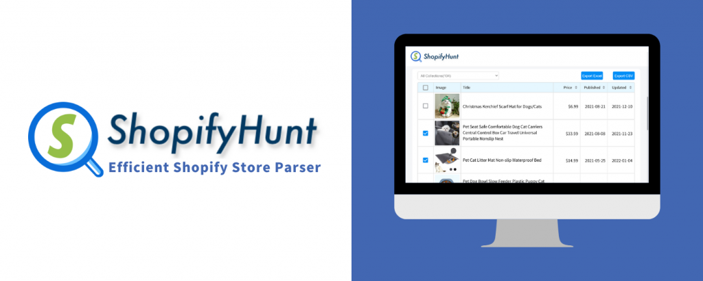 ShopifyHunt is an free eCom inspector chrome extension