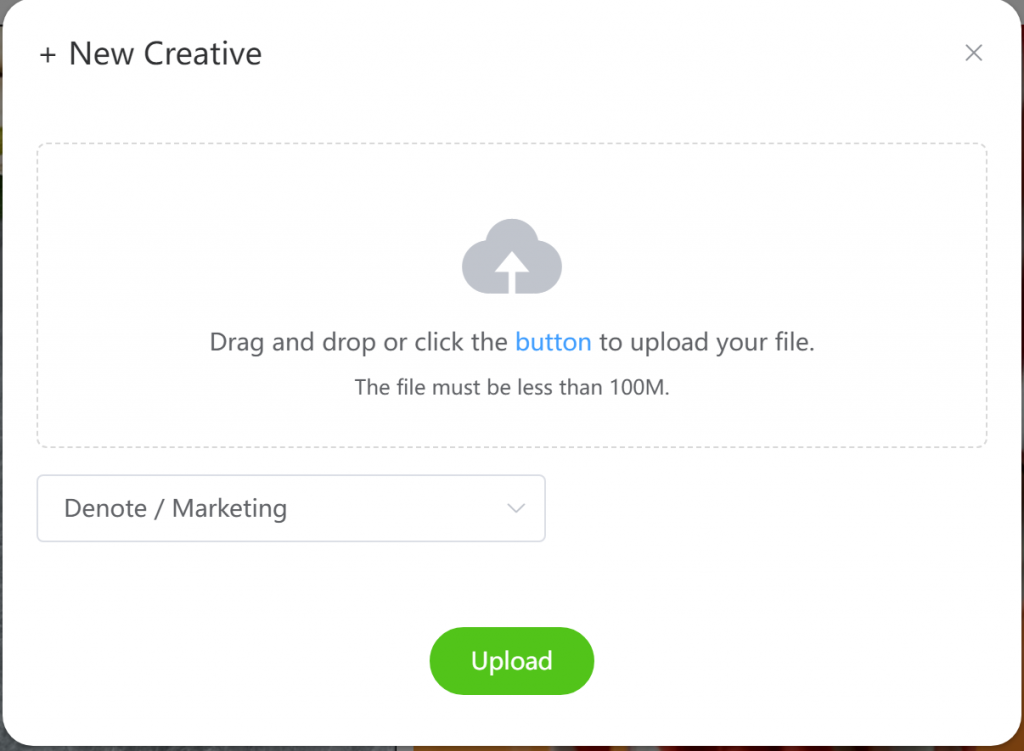 Upload creative from your computer