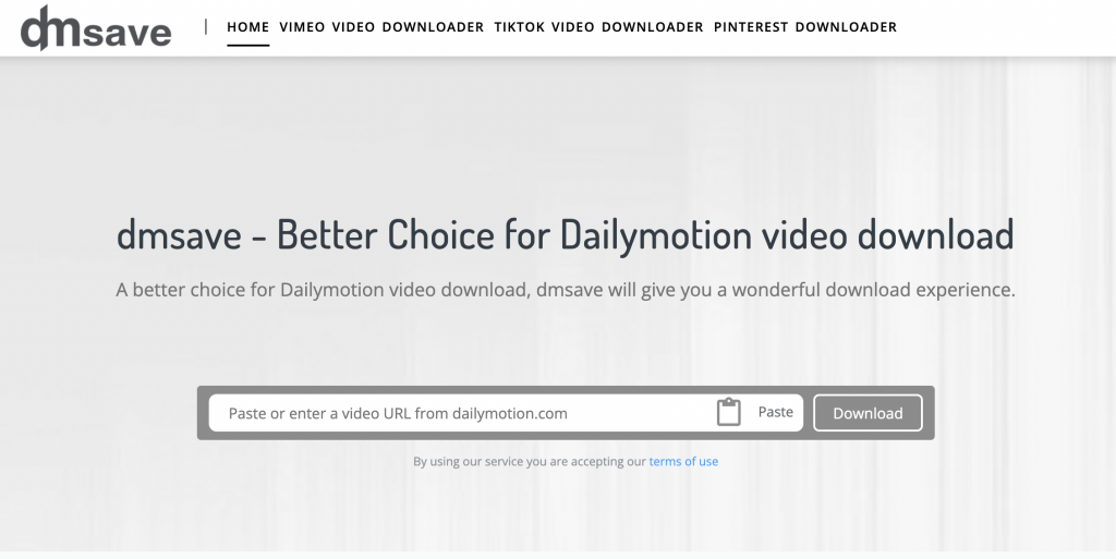 DMsave is a free online Dailymotion downloader, its web page is suitable for computers and mobile phones