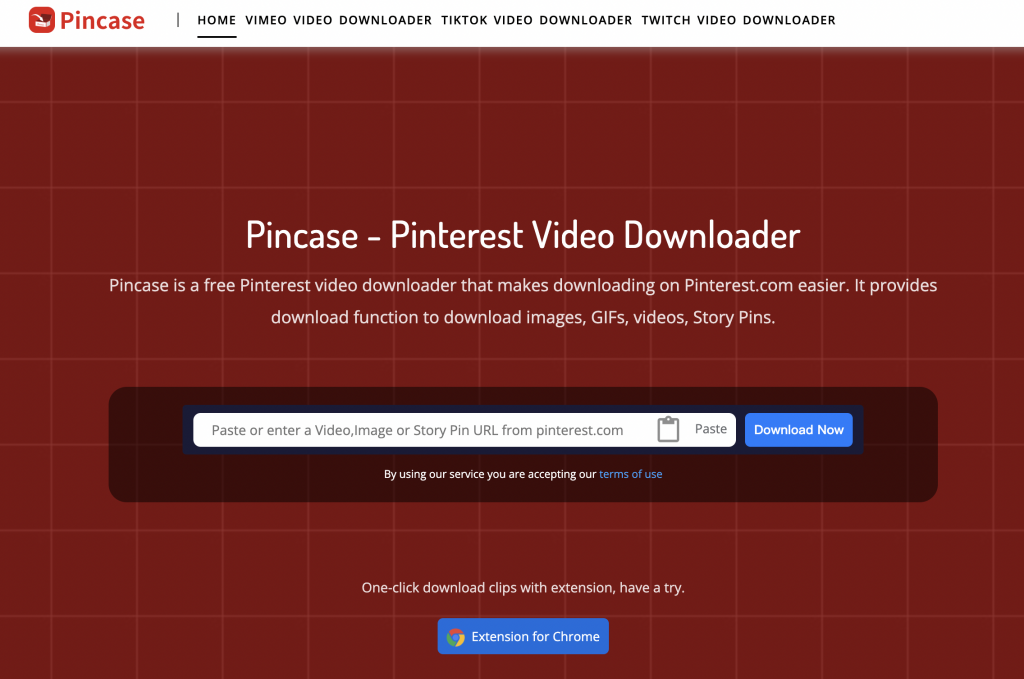 Open the Pincase website
