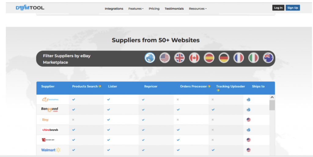 DSM Tool-countries of suppliers