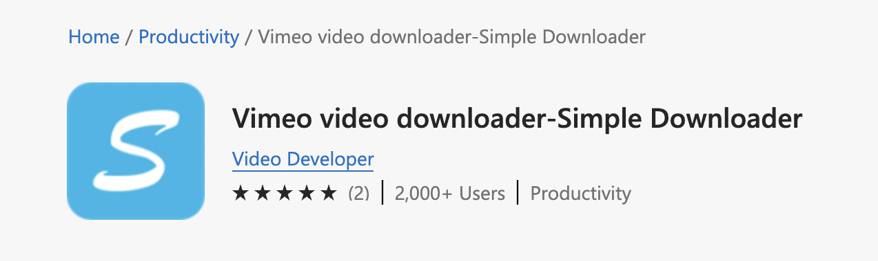 Vimeo video downloader-Simple Downloader.