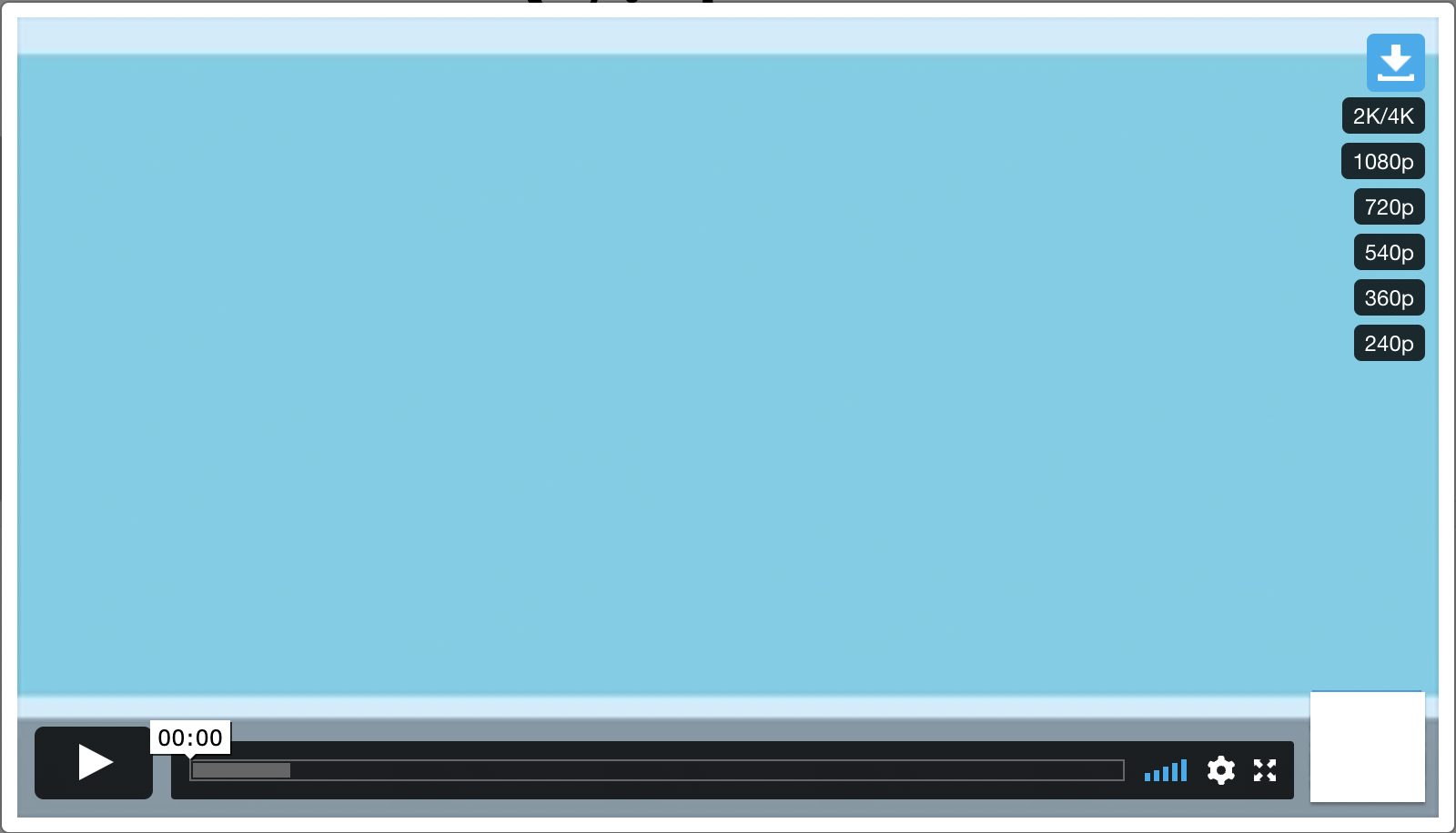 Move the mouse to the video screen, select a video quality and click the download button.