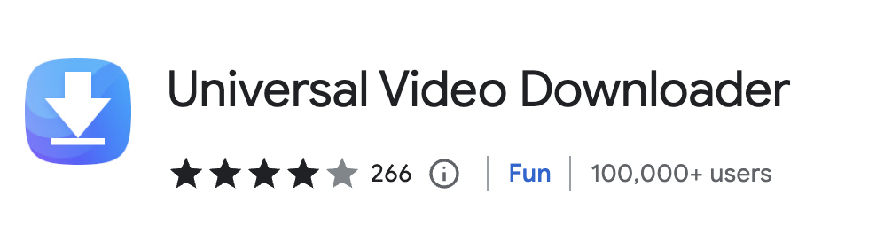 6) Universal Video Downloader