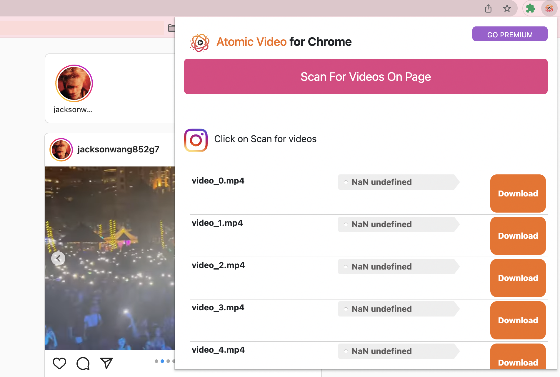 Atomic Video Downloader can download and save multiple online video formats such as FLV, MP4, MOV, WEBM, and more from the most popular video websites. It can automatically identify downloadable videos in the current page.