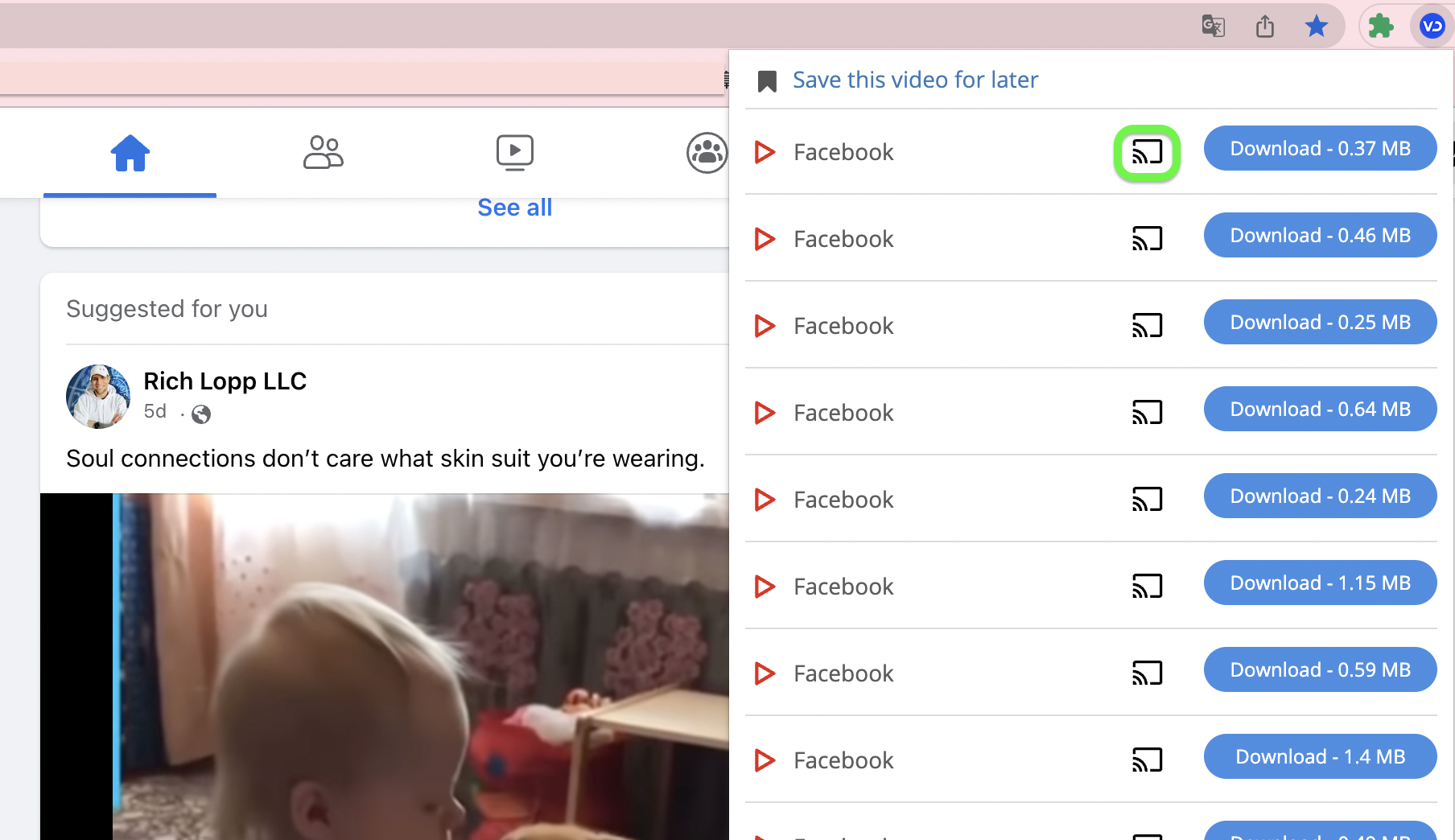Video Downloader Plus is one of the most popular extension downloaders, it has 100K+ users and a high score of 4, which is enough for its usability.