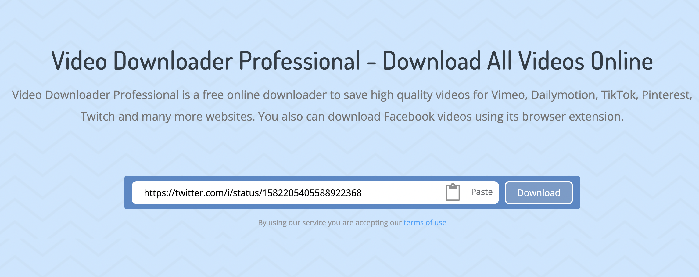 Enter video downloader professional