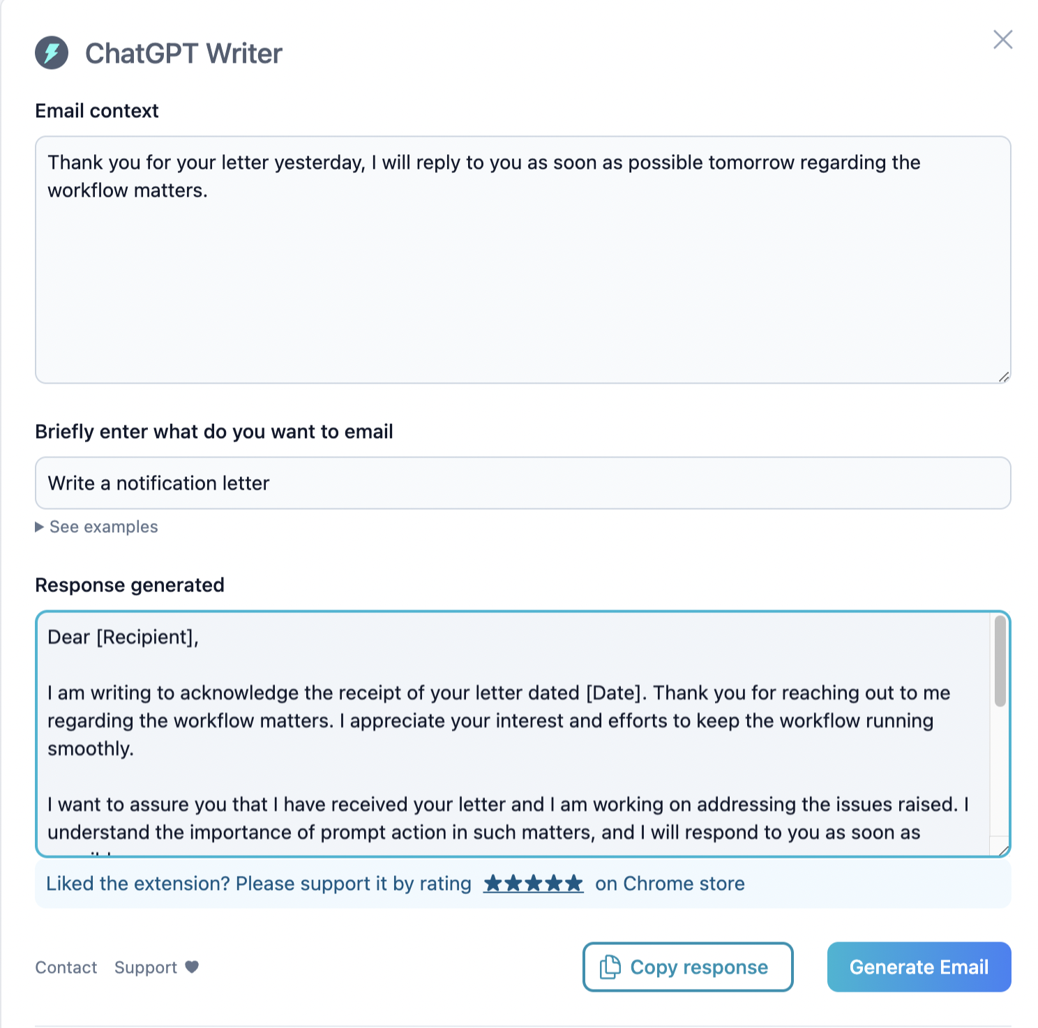 ChatGPT Writer - Write emails, messages with AI