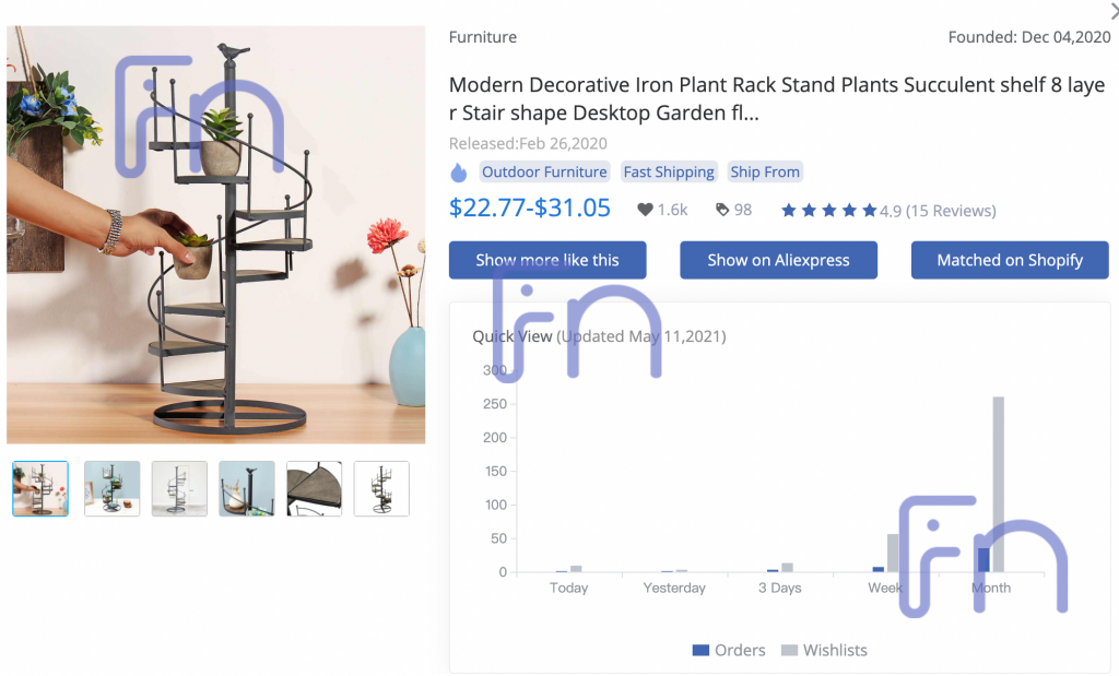 Modern Decorative Iron Plant Rack - FindNiche