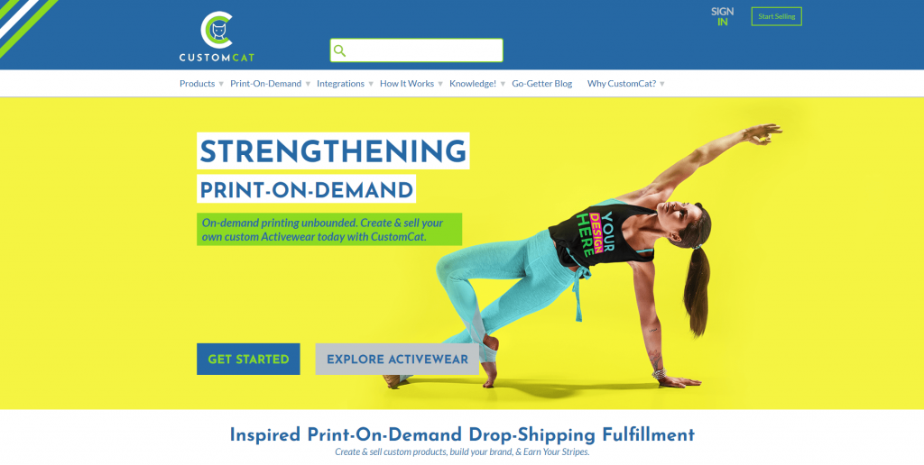 Shopify Print On Demand Suppliers-CustomCat