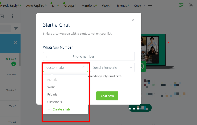 Easily send WhatsApp Messages without Saving Contact with WAPlus Extension
