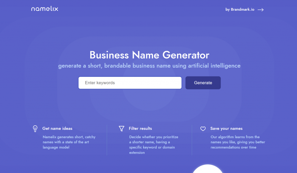 Etsy SEO Tools-Etsy Business/Shop Name Generator