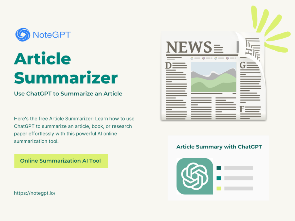 Article Summarizer Use ChatGPT To Summarize An Article