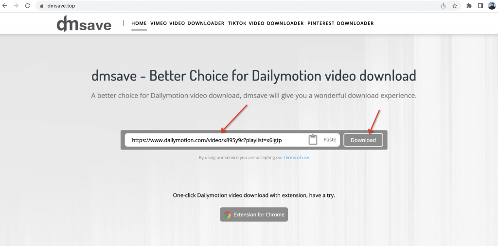 Dailymotion video download