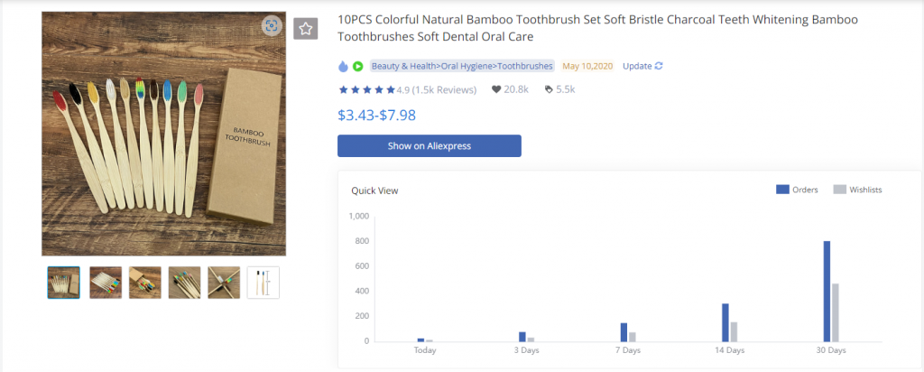 The 40 Best Dropshipping Products to Sell Right Now-Bamboo Toothbrushes