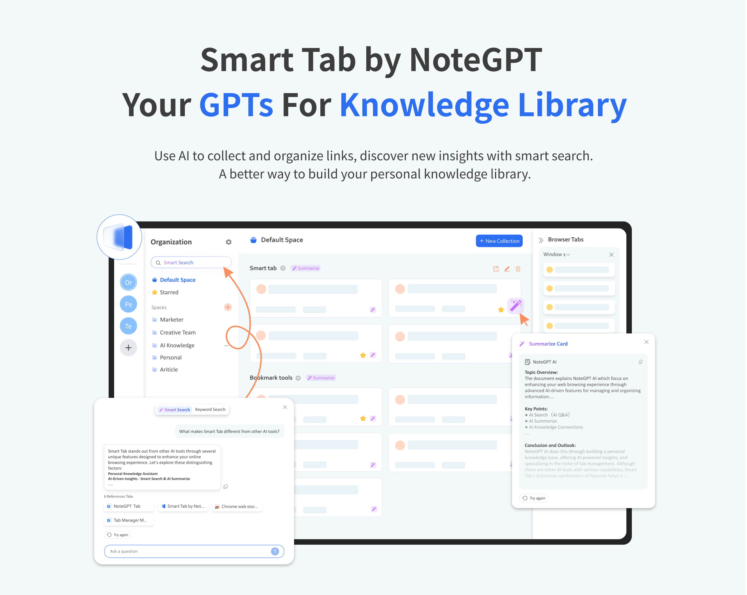 GPTs，NoteGPT，Smart Tab, AI copilot