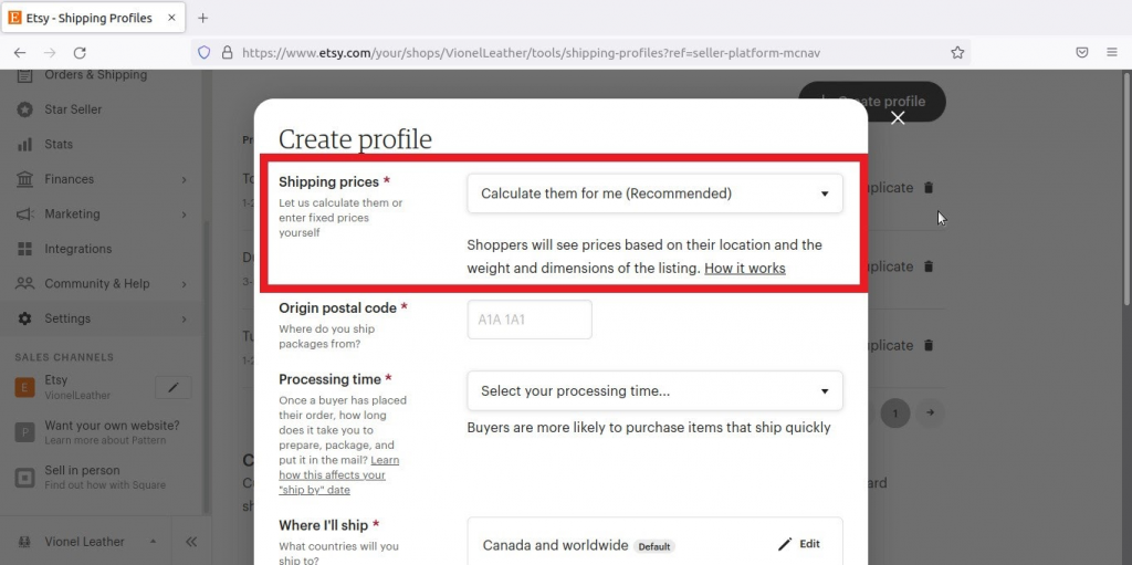 How Long Does Etsy Take to Ship-create profile