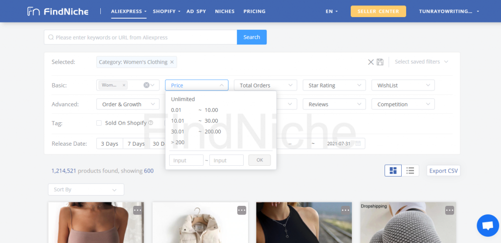 FindNiche | The #1 Niche Finder-Aliexpress product research