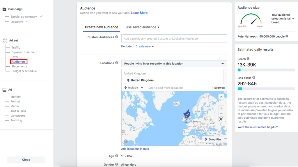 Facebook Ads Conversion Rate: target the right audience