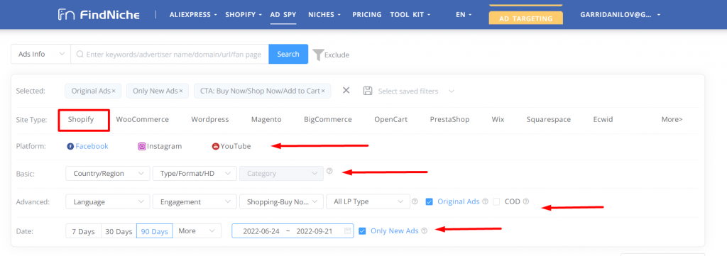 Best Dropshipping Tools For Shopify -FindNiche Shopify Spy
