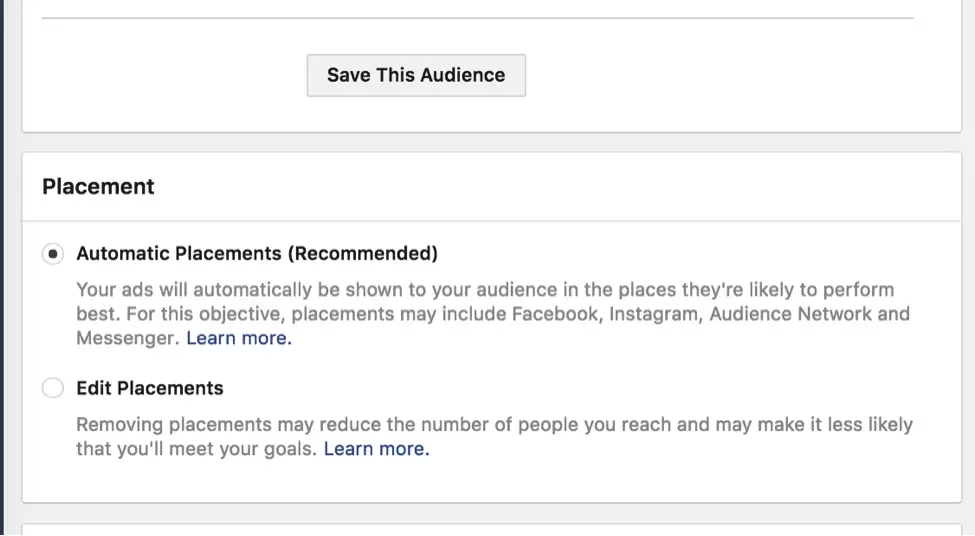 Facebook Ads Conversion Rate- let the audience decide