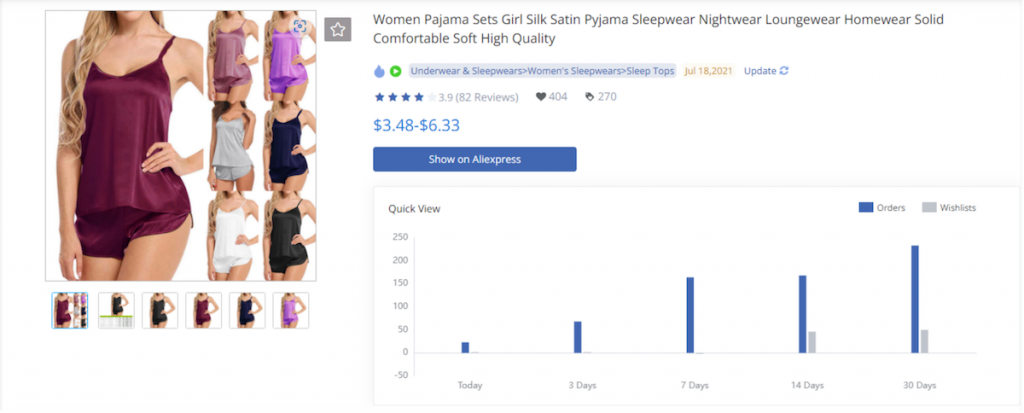 The 40 Best Dropshipping Products to Sell Right Now-Silk Pajamas