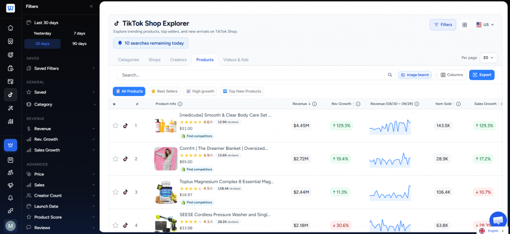 tiktok shop explorer