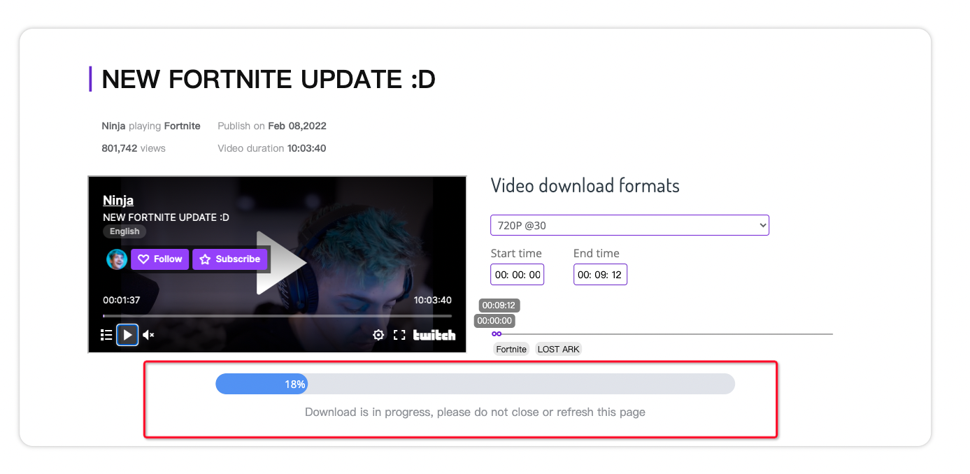 Wie lade ich VOD -Videos von Twitch Clip Downloader -Erweiterung herunter?