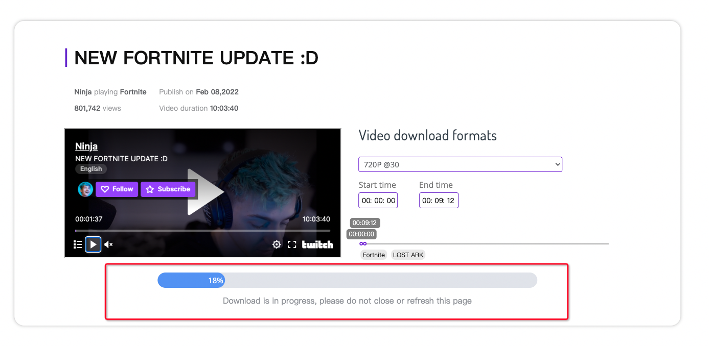 كيفية تنزيل VOD Videos بواسطة Twitch Clip Downloader Extension؟