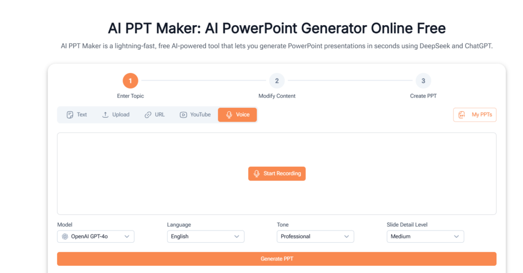Voice-to-PPT