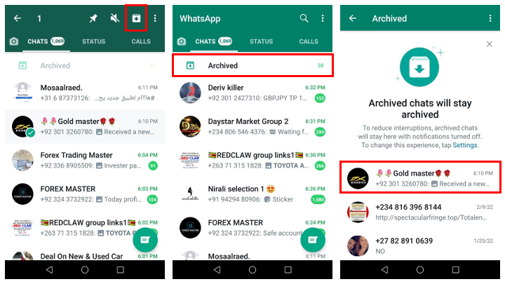 Archive a WhatsApp group