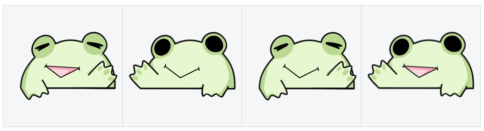 Four expression of pngtuber avatar
