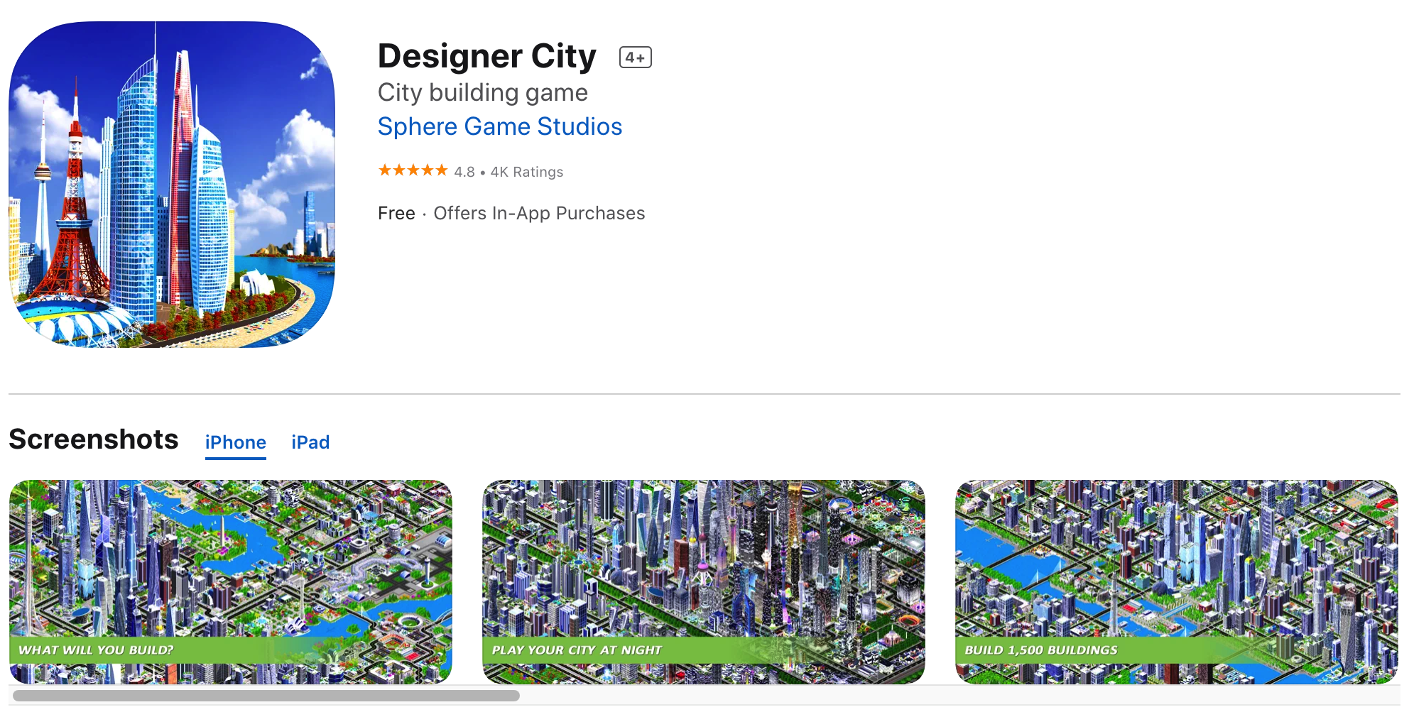 gaming tools for mobile: designer-city-on-app-store