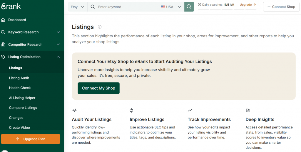 eRank Listing Optimization