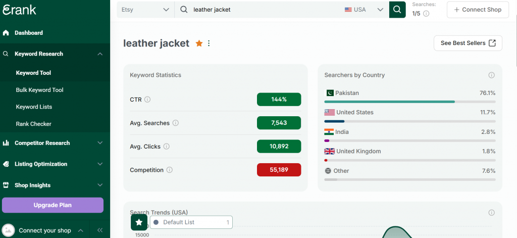 erank etsy keyword research