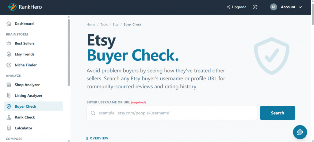 rankhero etsy buyer check