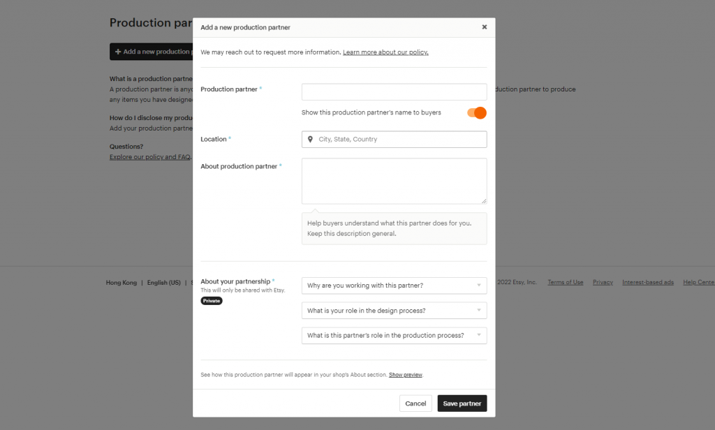 Etsy Production partners 2